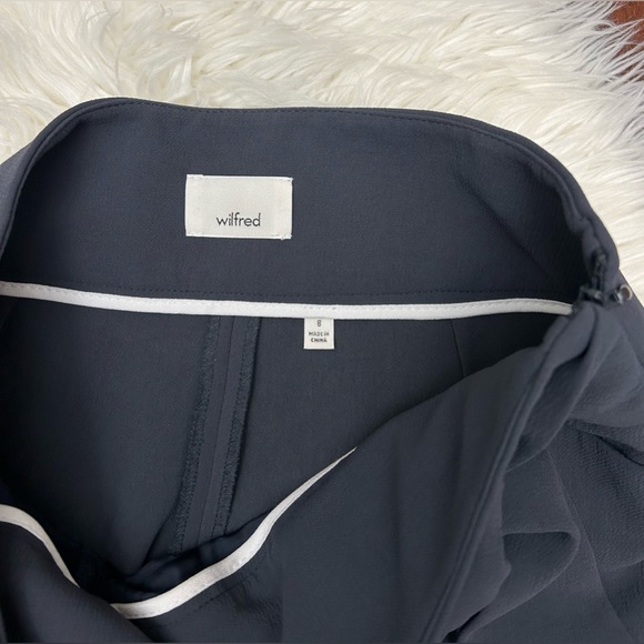 Aritzia Wilfred Size 8 Geneva Pant Tie Front Dress Grey - Picture 7 of 13